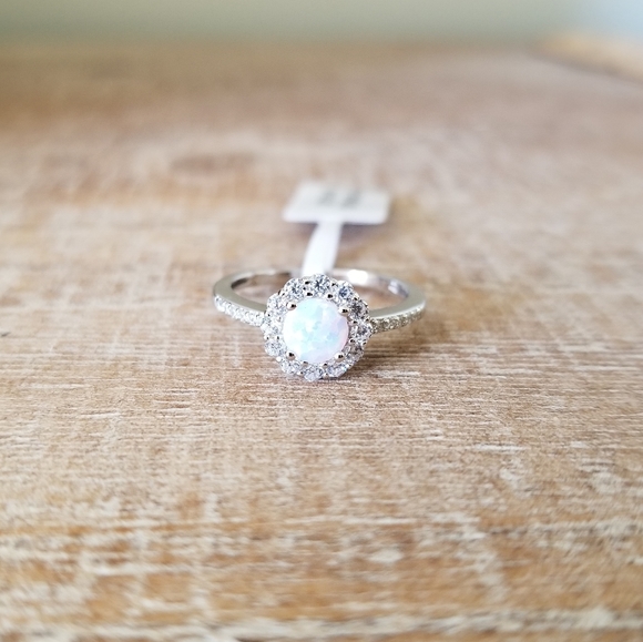 Opal Flower Sterling Ring - Picture 2 of 6